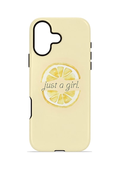 Apple iPhone Uyumlu 17 Vorian Çift Katmanlı Magsafe Kılıf Just A Girl Lemon