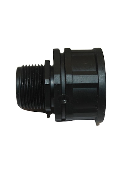 Siyah 3/4" x 1" Erkek Dişli Azaltıcı Adaptör – PVC Su ve Sulama Boru Bağlantı Parçası