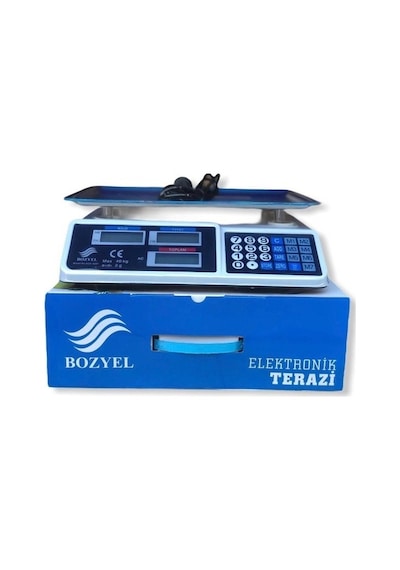 Dijital Göstergeli Elektronik Bakkal Kasap Manav Terazisi 40 Kg Çok Renkli