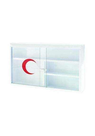 Lüks Plastik Ecza Dolabı 45x30,duvara Monte ,lk Yardım Dolabı Kapaklı İlaç Kutusu,sağlık Dolabı Beyaz