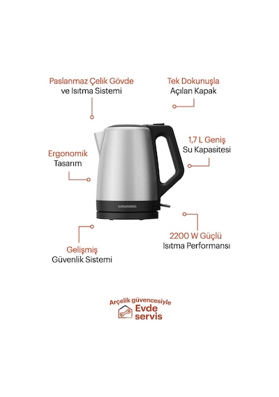 Grundig WK 4430 2200 W Su Isıtıcısı & Kettle
