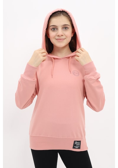 Toontoy Kız Çocuk Nakışlı Sweatshirt Koyu Pudra
