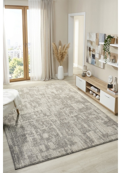 Mariesse Home Wool Serisi Bukleli Yumuşak Dokulu İskandinav Dokuma Halı 1085-gri