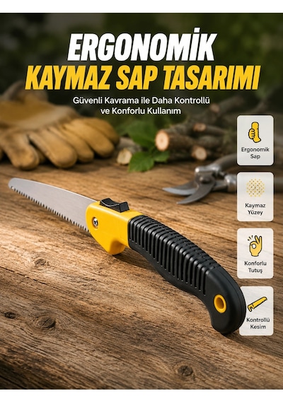 Bahçe Ve Odun Kesimi İçin Katlanır El Testeresi Najmaddin
