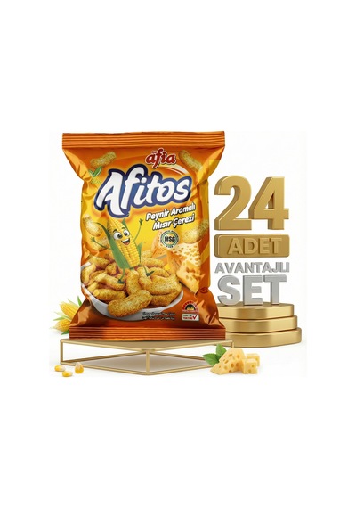 Afia Afitos Peynir Aromalı Mısır Çerezi 24x50 Gr