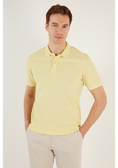 Buratti Pamuklu Regular Fit Düğmeli Erkek Polo Yaka T Shirt 5902739 Açık Sari