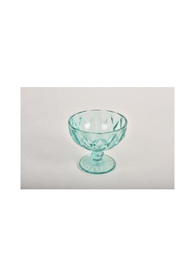 Setabıanca Stcv-292-a Crystal Colors Ayaklı Kase Ekose Desen Aqua, 6'lı çok renkli