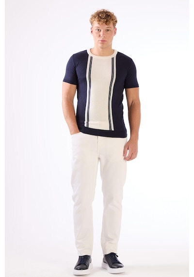Dufy O Yaka Triko Tshirt Lacivert