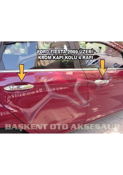 Ford Fiesta Krom Kapı Kolu 4 Kapı 2009-2017 Paslanmaz Çelik