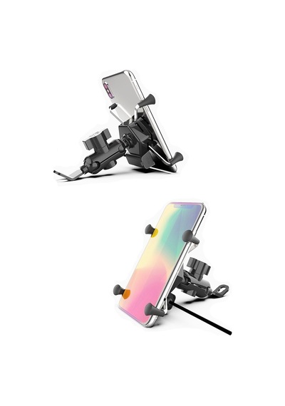 Tristar Motosiklet Ayna Bağlantılı Usb Şarj Çıkışlı Telefon Tutucu Ahtapot Telefon Tutucu