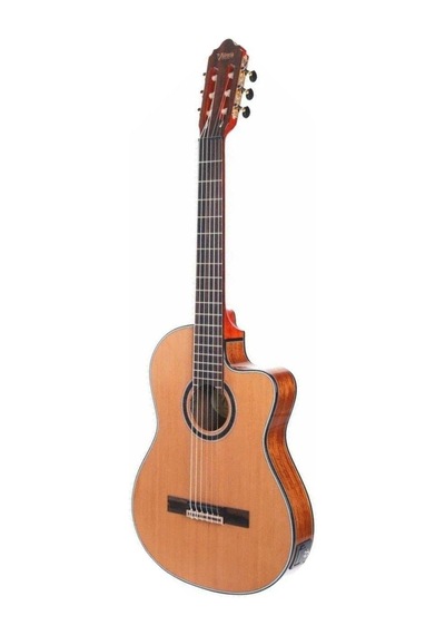 Valencia Vc774tce Elektro Klasik Gitar İnce Kasa Thin Body - Masif Kapak - Ekolayzırlı