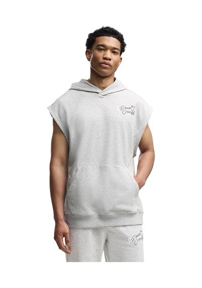 Puma Crew French Terry Erkek Gri Antrenman Sweatshirt 52931304
