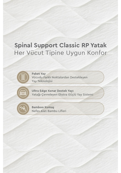 Yataş Bedding Spinal Support Classic RP Pocket Yaylı Ortopedik Yatak 90x190