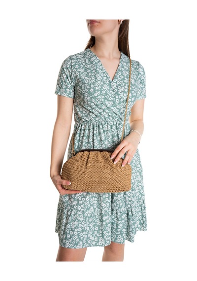 Adelina Bags Kadın Burslu Hasır Çanta Portföy Clutch Omuz Çantası El Ve Omuz Askılı Hasır Çanta 03612124