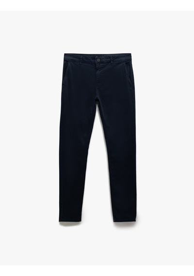 Koton Pamuklu Düğmeli Chino Cep Detaylı Slim Fit Pantolon Lacivert 5sam40099hw Lacivert Koton Pamuklu Düğmeli Chino Cep Detaylı Slim Fit Pantolon Lacivert 5sam40099hw Lacivert