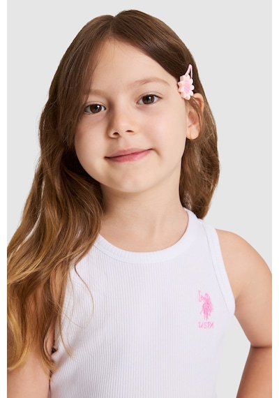 U.S. Polo Assn. U.s. Polo Assn. Kız Çocuk Beyaz Tişört Basic 50325671-vr013
