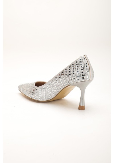 Dilimler Ayakkabı Gümüş Kadın Kadın Abiye Stiletto Topuklu Ayakkabı Taşlı İnce Topuklu-4283 Gümüş Dilimler Ayakkabı Gümüş Kadın Kadın Abiye Stiletto Topuklu Ayakkabı Taşlı İnce Topuklu-4283 Gümüş