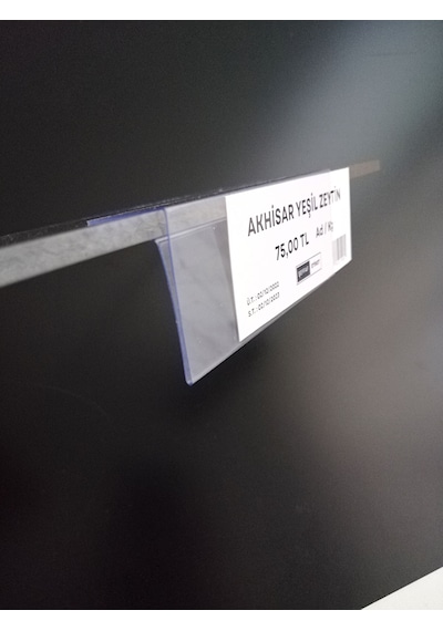 Şeffaf Etiket 10 Adet Pvc Etiketlik Cam Raflar İçin 5-6 Mm Kalınlıkta Cam Raf