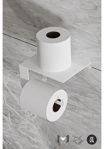 Beyaz Tuvalet Kağıtlığı - Dayanıklı Banyo & Tuvalet Düzenleyici