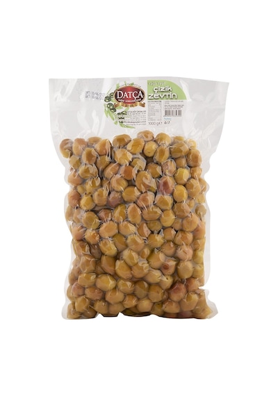 Datça Köy Ürünleri Yağlı Yeşil Çizik Zeytin Vakumlu 1 KG