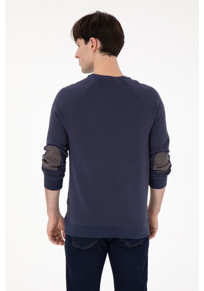 U.S. Polo Assn. Erkek Regular Fit Bisiklet Yaka İndigo Sweatshirt 50290763-VR028