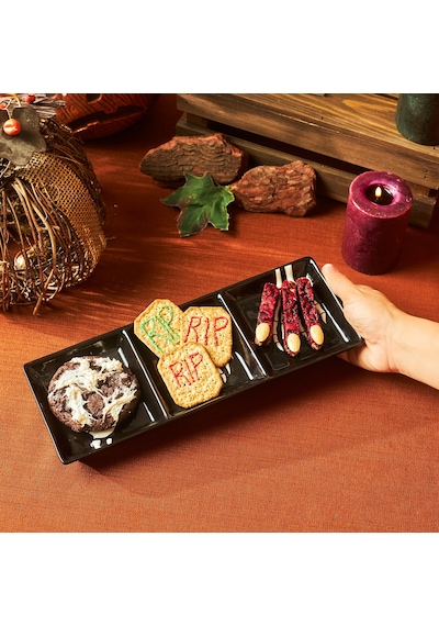 Karaca Halloween Bölmeli Sunum Tabağı 31 Cm Siyah