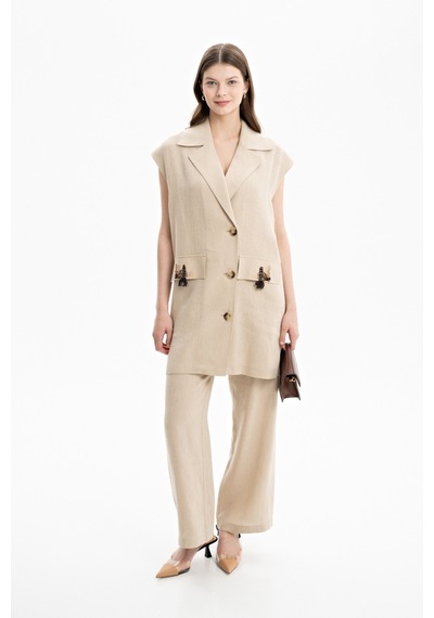 Aker 24ss09084111 Küçük Beden Yelek 24ss09084111 038 Camel Camel