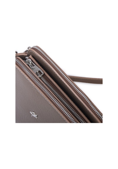 Nas Bag Kadın Sade Şık Omuz Ve Çapraz Zincirli Ve Uzun Çift Askılı 20x15 Cm Vizon Victoria