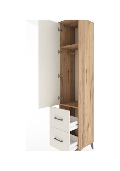 Hyperion Dolap 2 Raflı 2 Çekmeceli Tek Askılı 44x44x221 Çam-aytaşı Atlas Çam