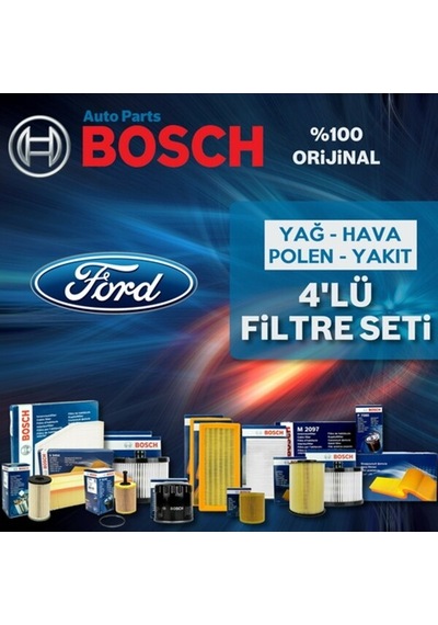 Ford Fusion 1.4 Tdci Bosch  Filtre Bakım Seti 2003-2013 (495329490)
