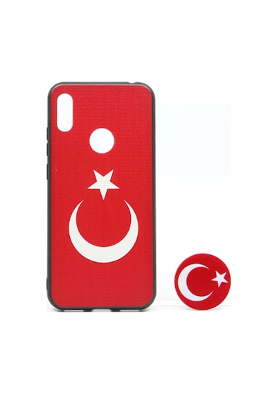 Nettech Huawei Y6 2019 Uyumlu Desenli Popsocket Seri Arka Koruma