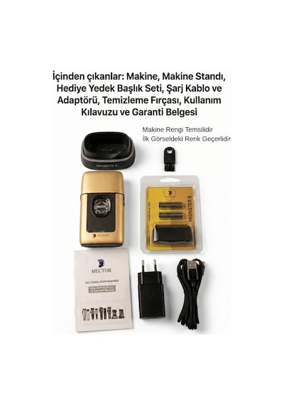 Hector Monster S 8000 Rpm Type-c Tıraş Makinesi Gold