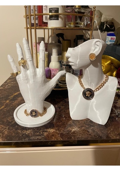 21cm Dekoratif Takı Organizer Manken Standı Set Şık Makyaj Mücevher Kolye Tasarım Sergi Yüzük