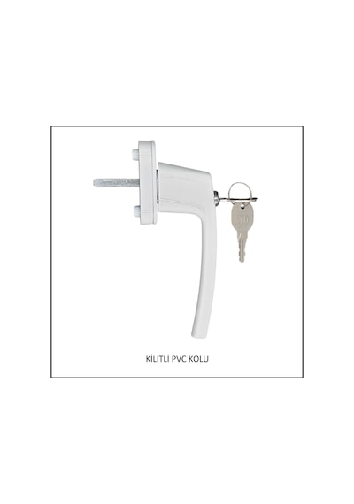 Pvc Doğrama Kolu, Alüminyum, Kilitli, Beyaz