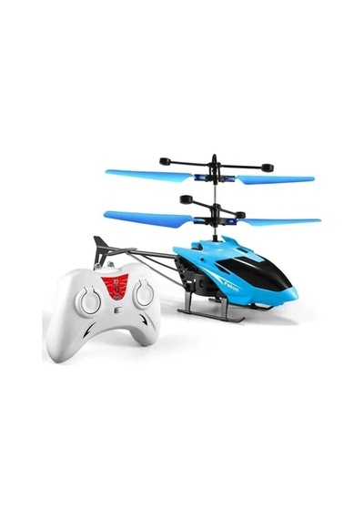 Hareket Sensörlü Kumandalı Şarjlı Mavi Helikopter - Oyuncak Helikopter