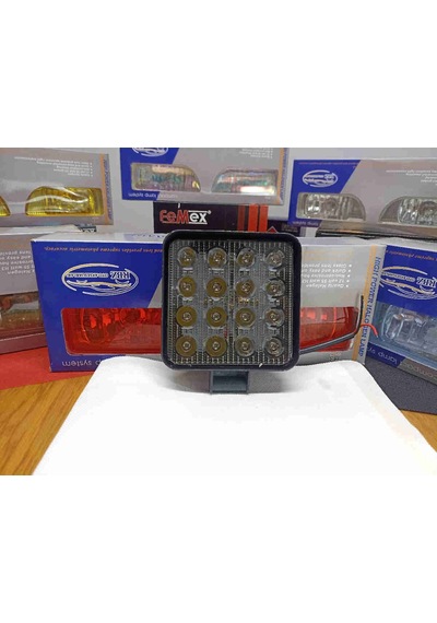 Sm Motors Off Road Sis Farı Sis Lambası 16 Led Kare 4'lü Paket Siyah Tyc00490455239