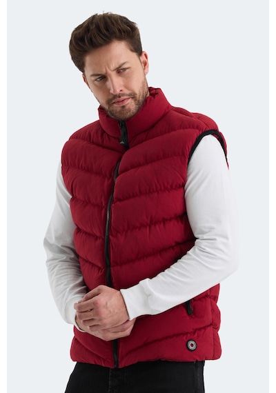 Slazenger HAMMER I Erkek Şişme Yelek Bordo Yelek