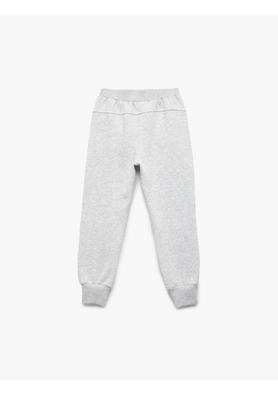 Koton Şardonlu Cep Detaylı Basic Jogger Eşofman Altı Gri 7wkg40018ak
