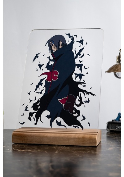 Naruto Shippuden Ev Itachi Uchiha Severlere Masa Dekoratif Ahşap Obje
