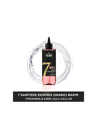 Gliss 7 Sec Saniye Express Onarıcı Bakım Yıpranmış Kırık Saçlar İçin Saç Bakım Yağı 200 ML