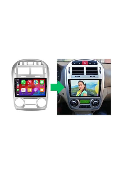 Kia Cerato Araç Multimedya Android Ekran Carplay Double Teyp 2+32 9" 04-06 Silver Blueway Htb