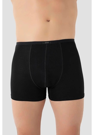 Carlburn Erkek İnce Bel Lastikli Bambu Boxer Siyah 5'li Paket Botanik Giyim Günlük Çamaşır Modern Stil