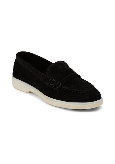 Deery Kadın Hakiki Süet Siyah Loafer Ayakkabı - 02038zsyhc01