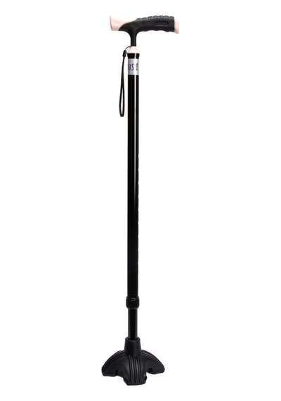 Agst011 Ayarlanabilir Dörtlü Lastikli Baston Siyah / Black - Zum130800009