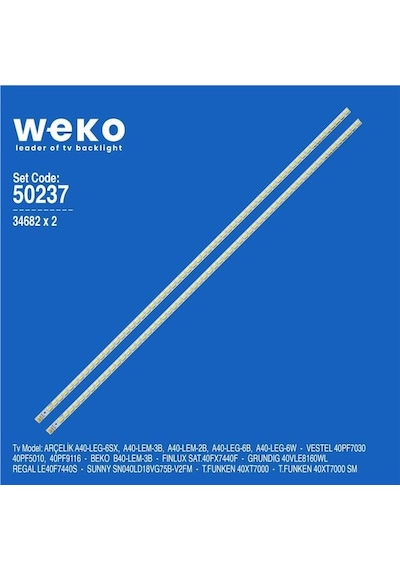 Beko B40-lem-3b 40'' İnç 2 Adet Tv Led Bar Tvnizin İçindeki Led Barla Aynısı Olduğunu Görmeden Almayınız. Led Bar Ürünlerinde Paket Açıldığında İade Kabul Edilmemektedir.