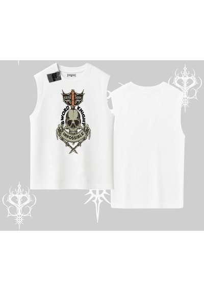 Startmore Startmore Kolsuz Tshirt Sword Knight Skull Impossible Street Creed Beyaz