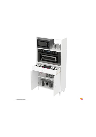 Modilayn Vio Fırın Dolabı 75x163,4x32.5 Cm Çekmeceli Kapaklı Mini/midi Mikrodalga Mutfak Dolabı Beyaz Modilayn Vio Fırın Dolabı 75x163,4x32.5 Cm Çekmeceli Kapaklı Mini/midi Mikrodalga Mutfak Dolabı Beyaz