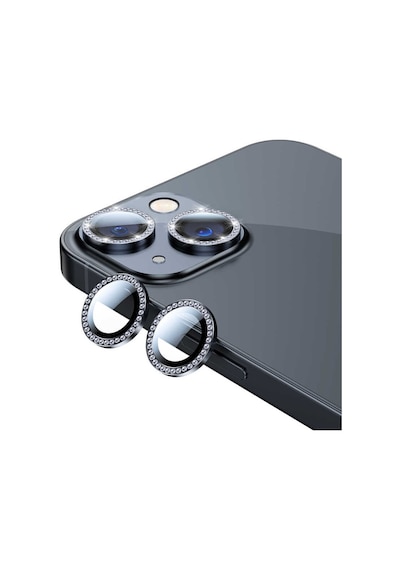 Apple Uyumlu iPhone 13 Mini Cl-06 Kamera Koruyucu-siyah Siyah