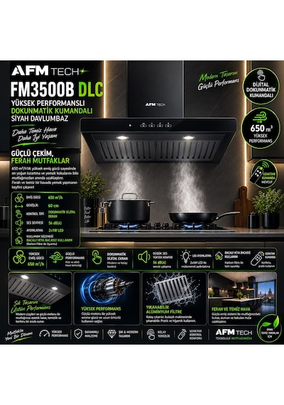 Eminçelik & Afm A30 FM7600 + EC-AH 7340 BE70 LPG + FM3500B DLC Dijital Turbo Siyah Ankastre Set
