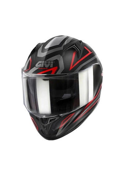 50.7 Proton Mat Tıtanıum-kırmızı Kask Siyah